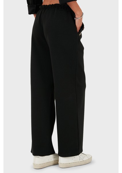 Via Dante Regular Fit Lastikli Bel Geniş Paça Düğme Detaylı Pantolon Bayan Pantolon 6888573 modelleri