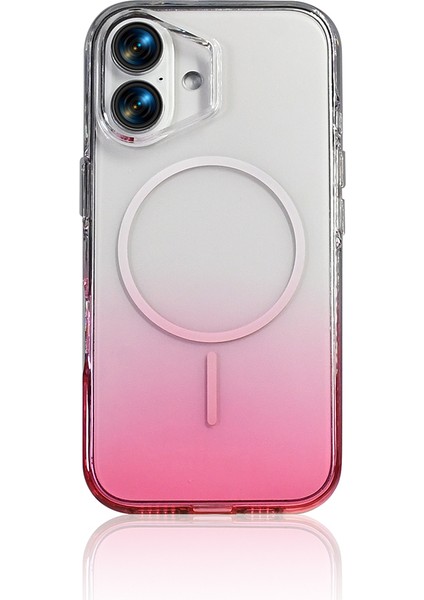 Apple iPhone 16 Uyumlu M-Safe Şarj Özellikli Septik Silikon Kapak Pembe fiyatları
