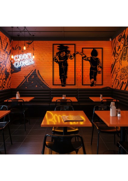 Son Goku ve Vegeta Temalı Ahşap Duvar Tablosu