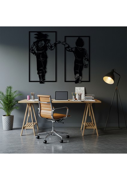 Son Goku ve Vegeta Temalı Ahşap Duvar Tablosu modelleri