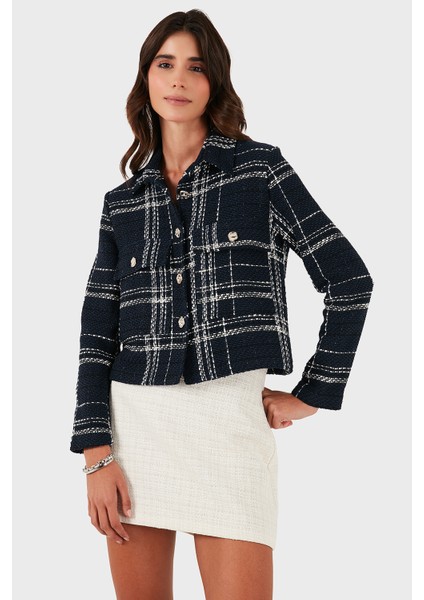 Via Dante Pamuklu Regular Fit Düğmeli Gömlek Yaka Ceket Bayan Ceket 2687551191 indirimleri