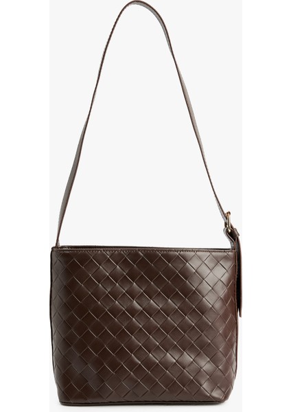 Örgü Desenli Toka Detaylı Suni Deri Omuz Çantası fiyatları