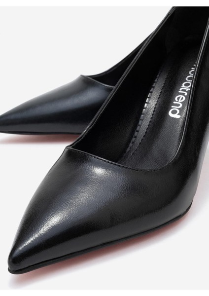 Kadın Stiletto Ayakkabı Siyah Kırışık modelleri