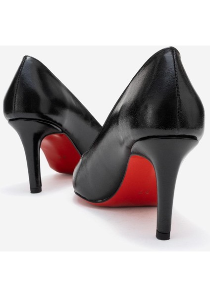 Kadın Stiletto Ayakkabı Siyah Kırışık fırsatları