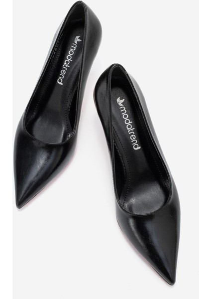 Kadın Stiletto Ayakkabı Siyah Kırışık indirimleri