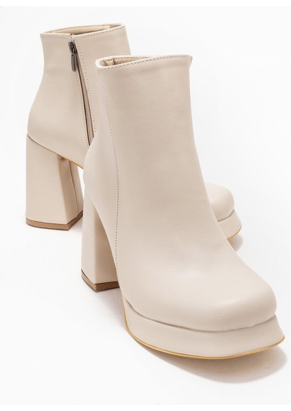 Kadın Platform Taban Bot Bej Cilt