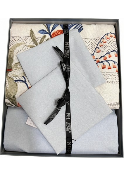 Çift Kişilik Lüks Pike Takımı | Açık Mavi Çarşaf & Canlı Renkler Çiçek Desenli Pamuklu Pike modelleri