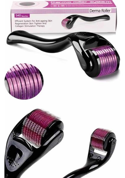 Derma Roller Titanyum Uçlu 540 Iğneli 1 mm Saç Sakal Çıkarma ve Cilt Bakım Masaj Aleti indirimleri