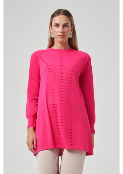 Basic Triko Tunik 907 Fuşya