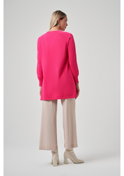 Basic Triko Tunik 907 Fuşya modelleri