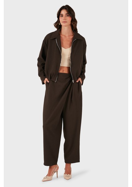 Via Dante Regular Fit Normal Bel Geniş Paça Pantolon Bayan Pantolon 2687557721 fiyatları