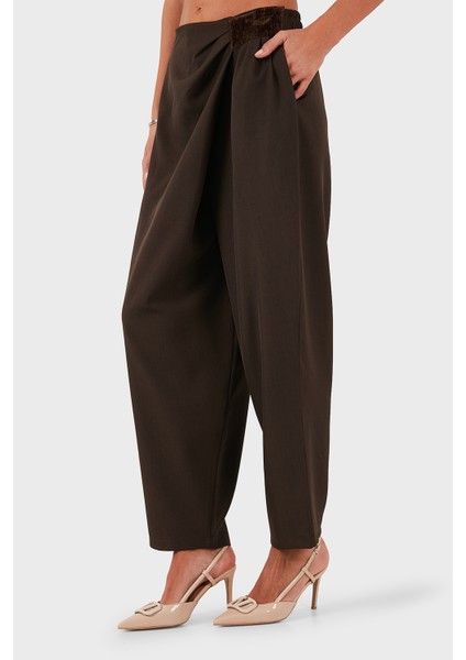 Via Dante Regular Fit Normal Bel Geniş Paça Pantolon Bayan Pantolon 2687557721 fırsatları