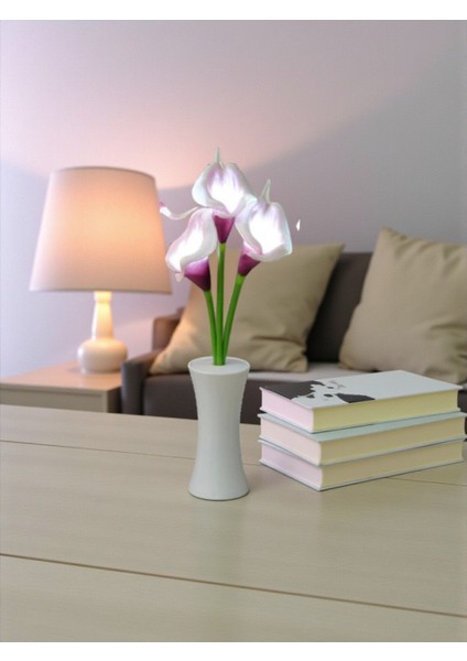 Mor Zambak Tasarımlı Dekoratif LED Işıklı Lamba fiyatları