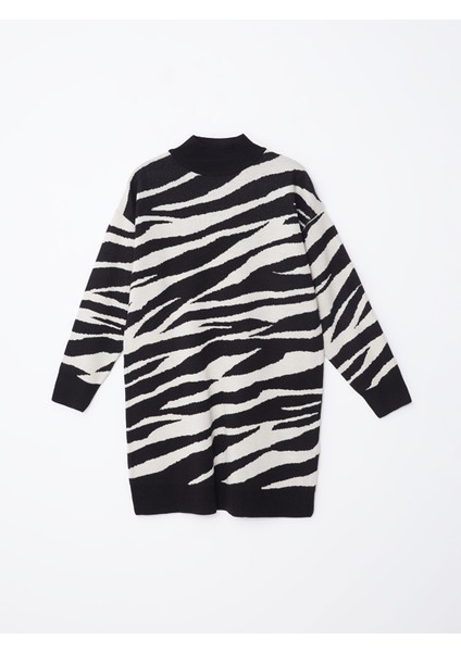 Yeni Sezon Yarım Balıkçı Yaka Desenli Kadın Triko Tunik indirimleri