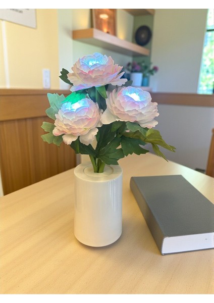 Romantizmin ve Zarafetin Işığı Pembe Şakayık Dekoratif Lamba modelleri