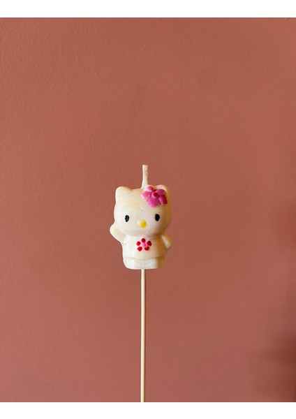 Hello Kitty 1 Yaş Pasta Mum Seti | Tatlı Sürpriz Doğum Günü Mumu | Figürlü Özel Tasarım (3 Adet) fırsatları
