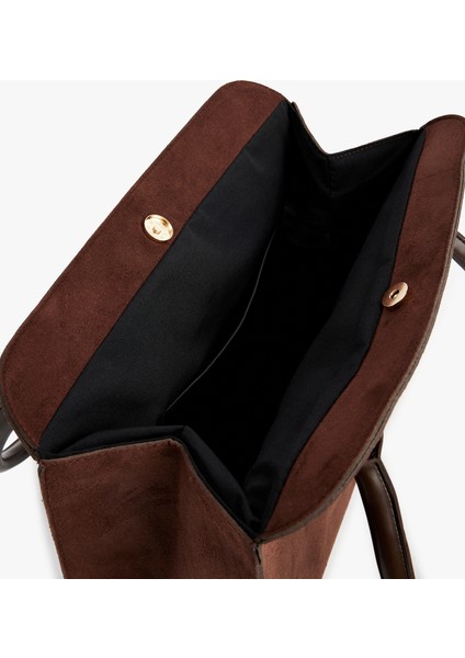 Saplı Mıknatıslı Süet Görünümlü Tote Çanta fırsatları