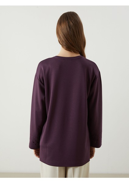 Yeni Sezon Bisiklet Yaka Nakışlı Kadın Tunik fırsatları