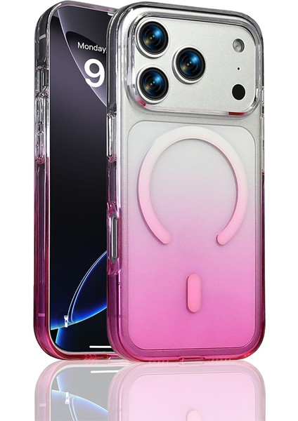 Apple iPhone 17 Pro Uyumlu M-Safe Şarj Özellikli Septik Silikon Kapak Mor