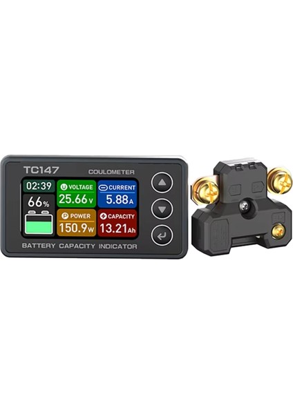 TC147 Yüksek Hassasiyetli Renkli Ekran Coulomb Metre Pil Voltajı ve Akım Metre TC147-CS30 (0-30A) (Yurt Dışından)