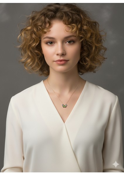 925 Ayar, Siyah Renkli Kelebek Model, 40-45 cm Kolye Uzunluğu, Ağırlık Ortalama 2-2,5 gr Aralığında, Mükemmel Hediye 925 Ayar Gümüş Kolye (KOD2730)