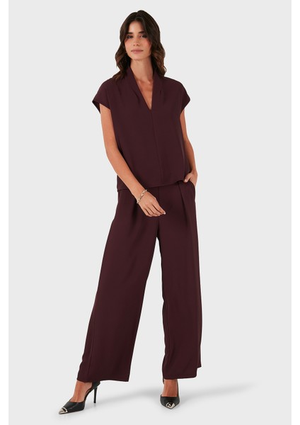 Via Dante Regular Fit Normal Bel Geniş Paça Pantolon Bayan Pantolon 268755092 fiyatları