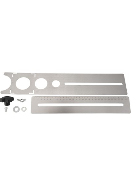 Çok Fonksiyonlu Paslanmaz Çelik Seramik Karo Delik Bulucu Cetvel 360 Derece Ayarlanabilir Delme El Tedbir Araçları (Yurt Dışından)