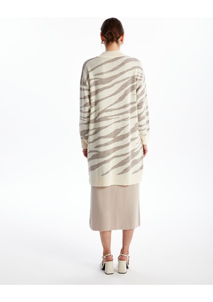 Yeni Sezon Yarım Balıkçı Yaka Desenli Kadın Triko Tunik fırsatları