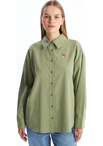 Yeni Sezon Nakışlı Oversize Kadın Gömlek Tunik