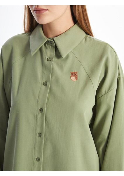 Yeni Sezon Nakışlı Oversize Kadın Gömlek Tunik modelleri