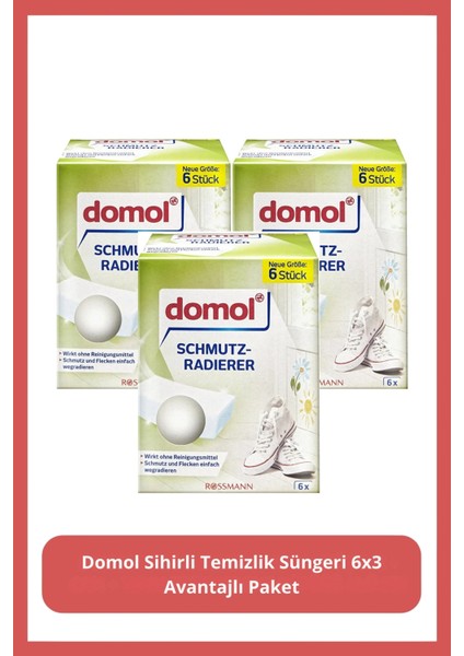 Sihirli Temizlik Süngeri 6x3 Avantajlı Paket