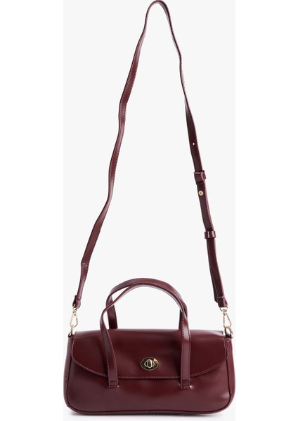 Metal Tokalı Saplı Askılı Suni Deri Çapraz Çanta