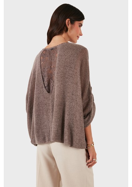 Via Dante Oversize V Yaka Pul Dantel Detaylı Bluz Bayan Bluz 690822 modelleri