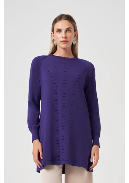 Basic Triko Tunik 907 Mor