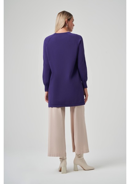 Basic Triko Tunik 907 Mor modelleri