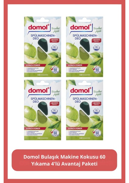 Bulaşık Makine Kokusu 60 Yıkama 4'lü Avantaj Paketi