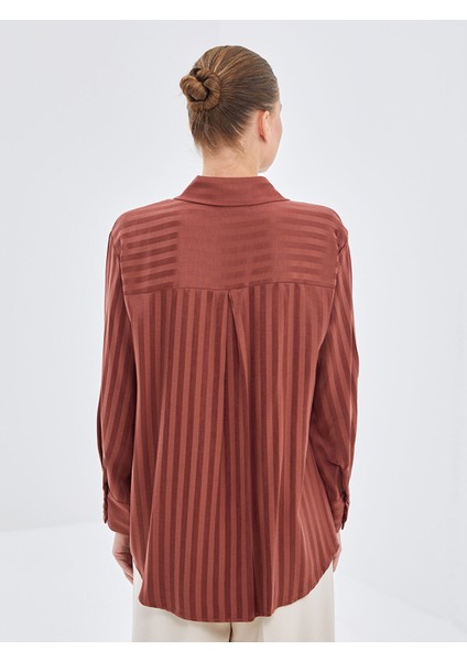 Yeni Sezon Çizgili Saten Kadın Gömlek Tunik fırsatları