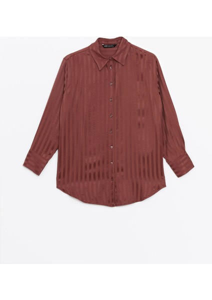 Yeni Sezon Çizgili Saten Kadın Gömlek Tunik indirimleri