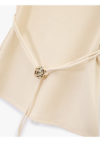 Dik Yaka Kolsuz Kemerli Bluz fırsatları