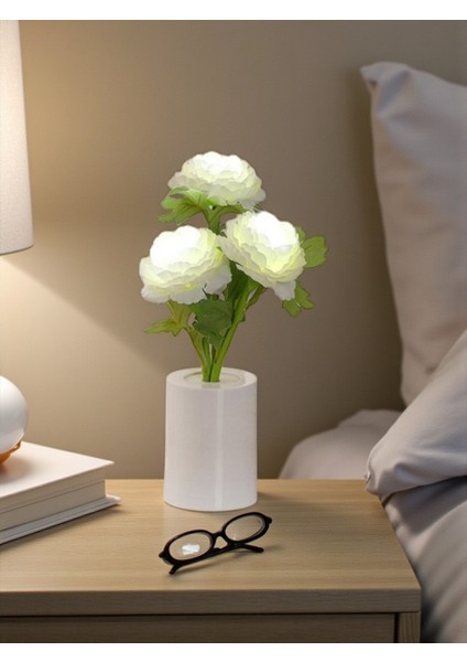 Zenginliğin ve Onurun Işıltısı Beyaz Şakayık Dekoratif Lamba modelleri