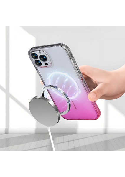 Apple iPhone 16 Pro Max Uyumlu M-Safe Şarj Özellikli Septik Silikon Kapak Mor modelleri