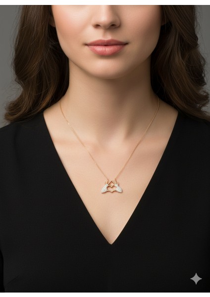 925 Ayar El Il Kalp Emoji Model, 40-45 cm Kolye Uzunluğu, Ağırlık Ortalama 2-2,5 gr Aralığında, Mükemmel Hediye 925 Ayar Gümüş Kolye (KOD2755)