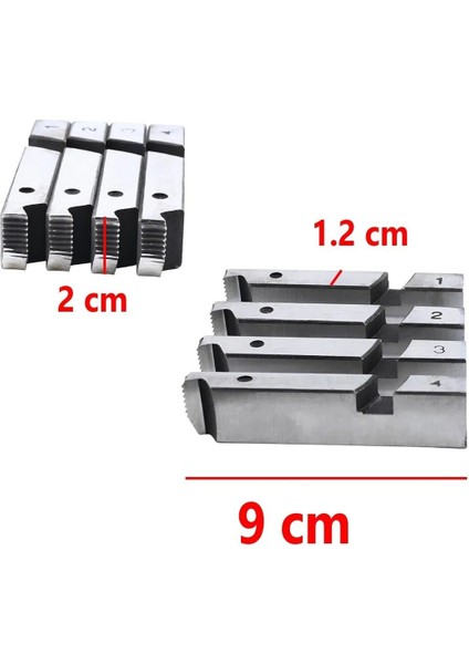 Metal Diş Açıcı Euromax EX75011 EX75013 EX75015 Pafta Tarak Yedek Diş Açma Tarağı 1/2" - 3/4" indirimleri