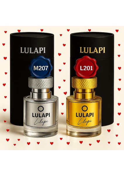 Aşk Paketi L201 & M207 2*50 ml - EDP Kalıcı Kadın & Erkek Parfüm Seti - Hediyelik Özel Seri