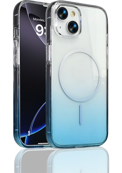 Apple iPhone 14 Uyumlu M-Safe Şarj Özellikli Septik Silikon Kapak Turkuaz