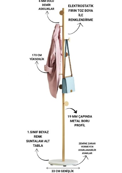 Metal Ayaklı Askılık Elbise Askısı Portmanto fiyatları