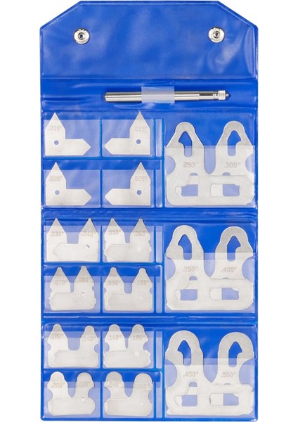 26 Pc Radıus Gauge Set 0.010 Ila 0.500 Inçlik Göstergeler, 3602-5025 Radıus Ölçüm Aracı (Yurt Dışından)