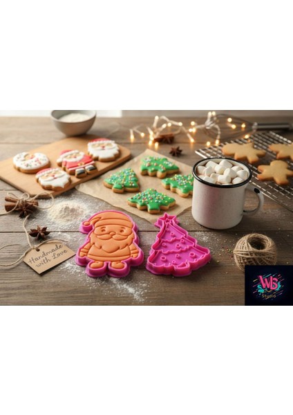 Noel Baba ve Çam Ağacı Kurabiye Kalıbı Seti modelleri