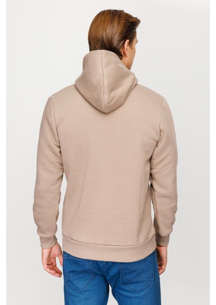 Erkek Camel Kapşonlu Sweatshirt modelleri