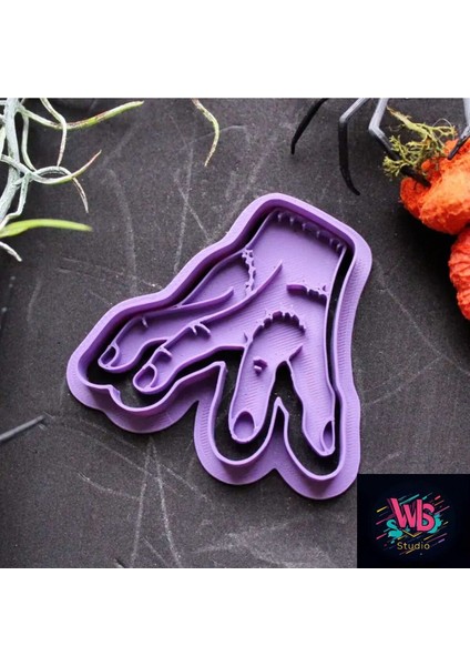 6'lı Wednesday Addams Kurabiye Kalıbı ve Şeker Hamuru Şekillendirici Set modelleri